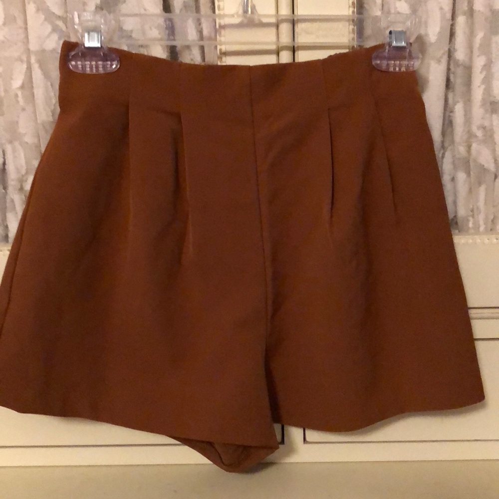 Brown High Waisted Shorts